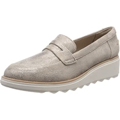 Sharon Ranch Pen Ny Loafer Für Damen Beige Pewter Clarks