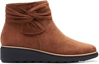 Sharon Salon Damenstiefelette Dunkelbraun Wildleder Clarks