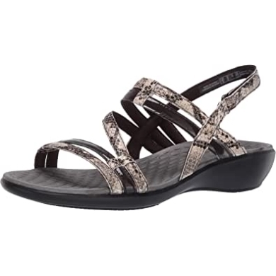 Sonar Pioneer Sandale Für Damen Clarks Taupe Snake Synthetik Kombi