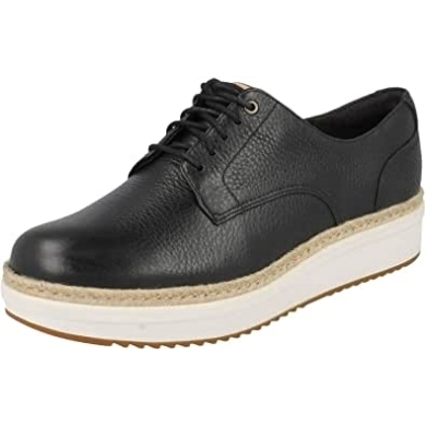 Damen Teadale Rhea Oxford Clarks Rhea Schwarzes Leder