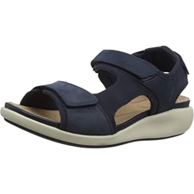 Un Bali Trek Sling Back Sandalen Für Damen Blau Navy Combi Nbk Navy Combi Nbk Clarks