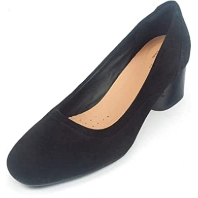 Un Cosmo Step-pumps Für Damen, Clarks, Schwarzes Wildleder