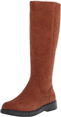Un Elda Hi Fashion Damenstiefel Dunkelbraun Wildleder Clarks