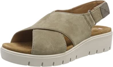 Un Karely Hagel Sling Back Sandalen Für Frauen Grün Salbei Nubuk Clarks