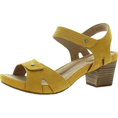 Damensandalen Von Un Palma Vibe Mit Absatz Clarks Gelbes Leder