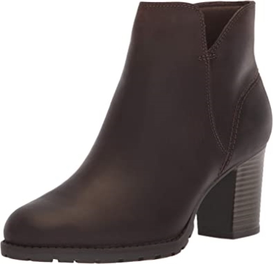 Verona Peach Modestiefel Für Damen Clarks Taupe Leder