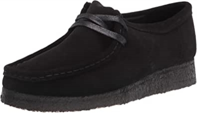 Damen Wallabee Oxford Clarks Schwarzes Wildleder