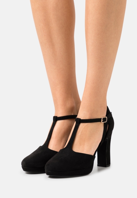 Schwarze Clarks-plateau-heels