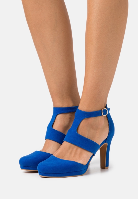 Königsblaue High Heels Clarks