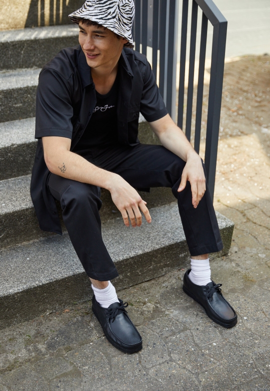 Wallabee Lässige Schnürschuhe Black Clarks