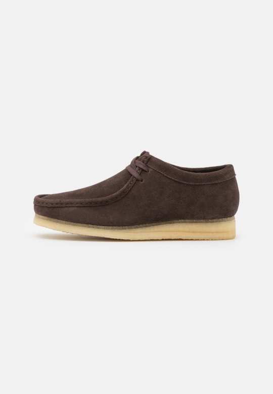 Wallabee Casual Schnürer Clarks Dunkelbraun