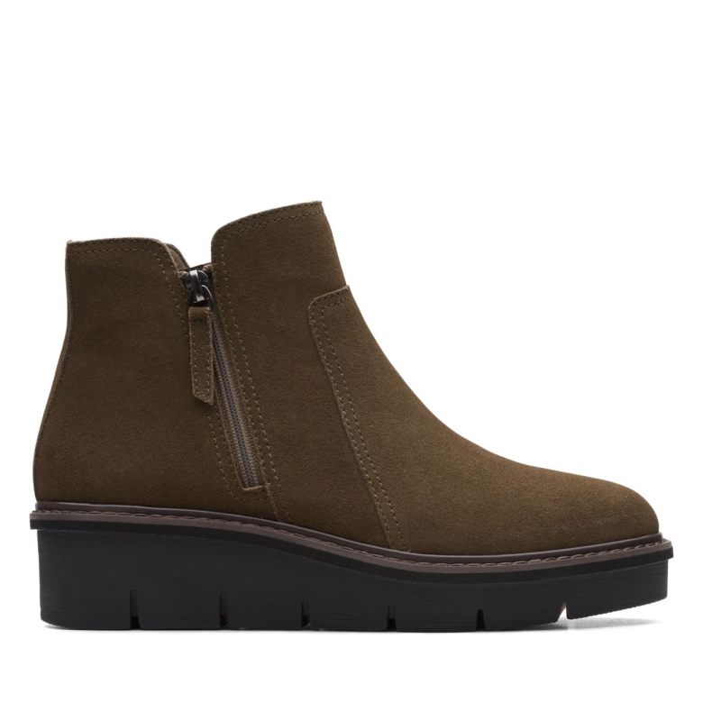 Airabell Zip Dunkeloliv Wildleder Clarks Dunkeloliv Wildleder