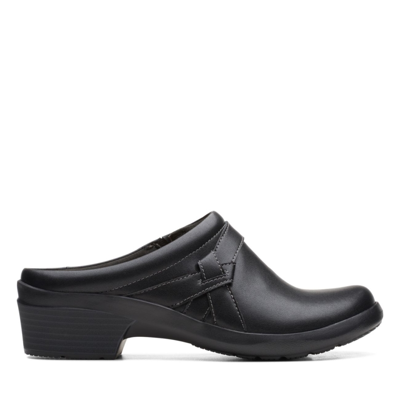 Angie Mist Schwarzes Leder Schwarzes Leder Clarks