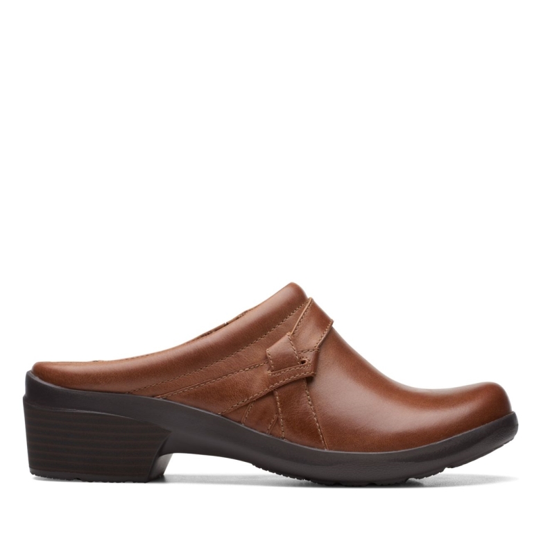 Angie Mist Dunkelbraunes Leder Clarks Dunkelbraunes Leder