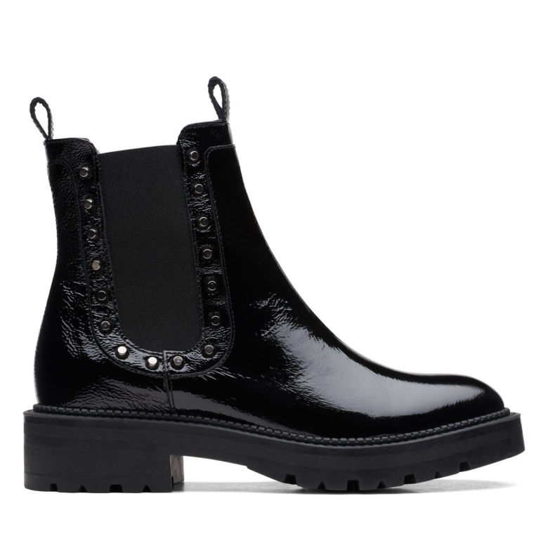 Anzino Chelsea Schwarz Lack Schwarz Lack Clarks