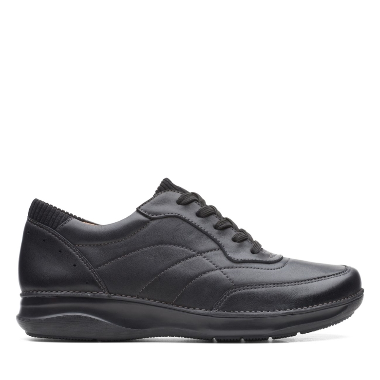 Appley Krawatte Schwarzes Leder Schwarzes Leder Clarks