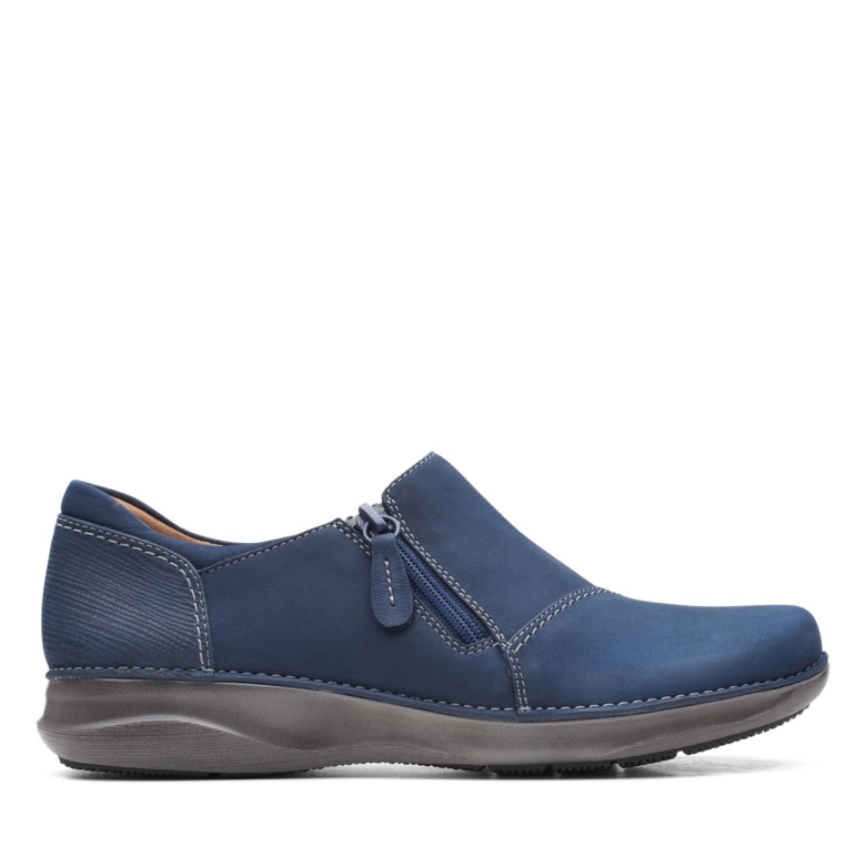 Appley Zip Navy Nubuk Navy Nubuk Clarks