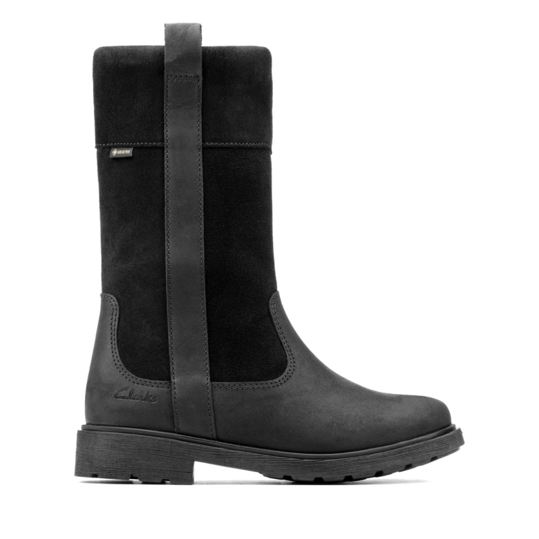 Astrol Hi Gore-tex Kid Schwarzes Leder Schwarzes Leder Clarks