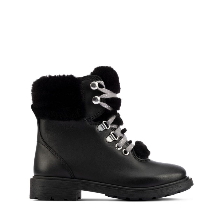 Astrol Hiker Kleinkind Schwarzes Leder Clarks Schwarzes Leder