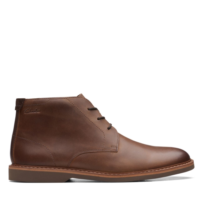 Atticus Lt Mittel Dunkelbraunes Leder Clarks Dunkelbraunes Leder