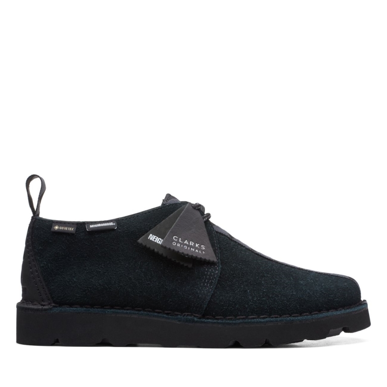 Schwarzes Kombi-wildleder Clarks Desert Trek Gore-tex Schwarzes Kombi-wildleder