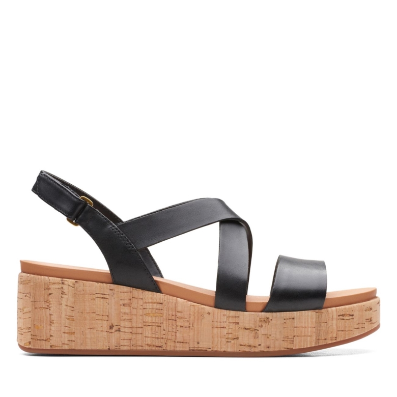 Schwarzer Kimmei Kork Schwarze Clarks