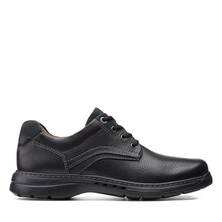 Schwarzes Leder Brawley Pace Schwarzes Leder Clarks