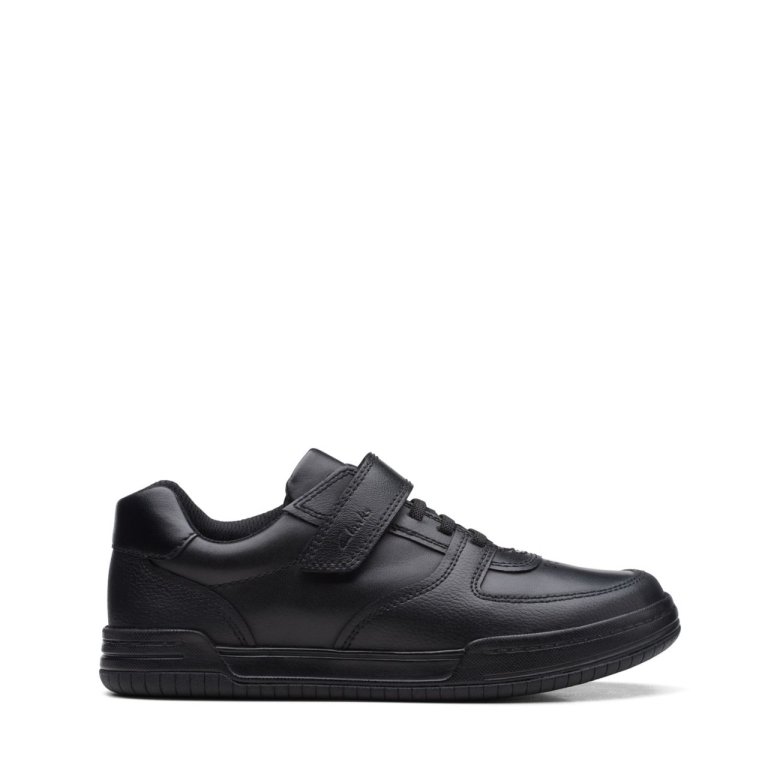 Schwarzes Leder Clarks Fawn Lag älteres Schwarzes Leder