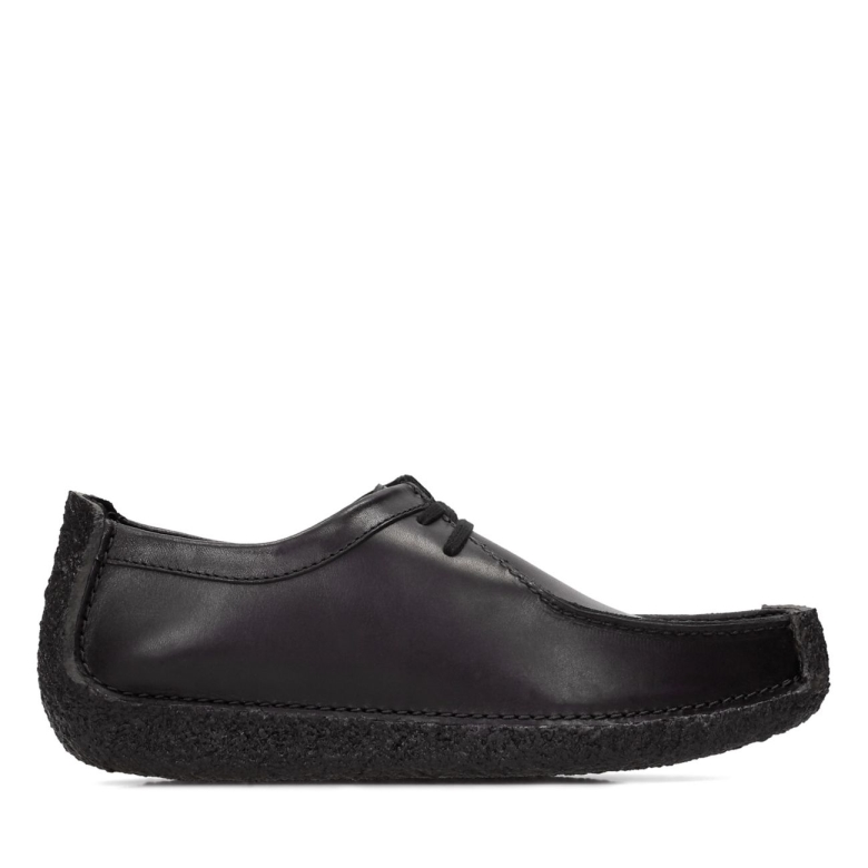 Schwarzes Leder Clarks Natalie Schwarzes Leder