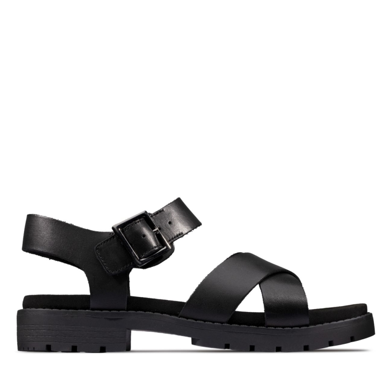 Schwarzes Leder Clarks Orinoco Armband Schwarzes Leder