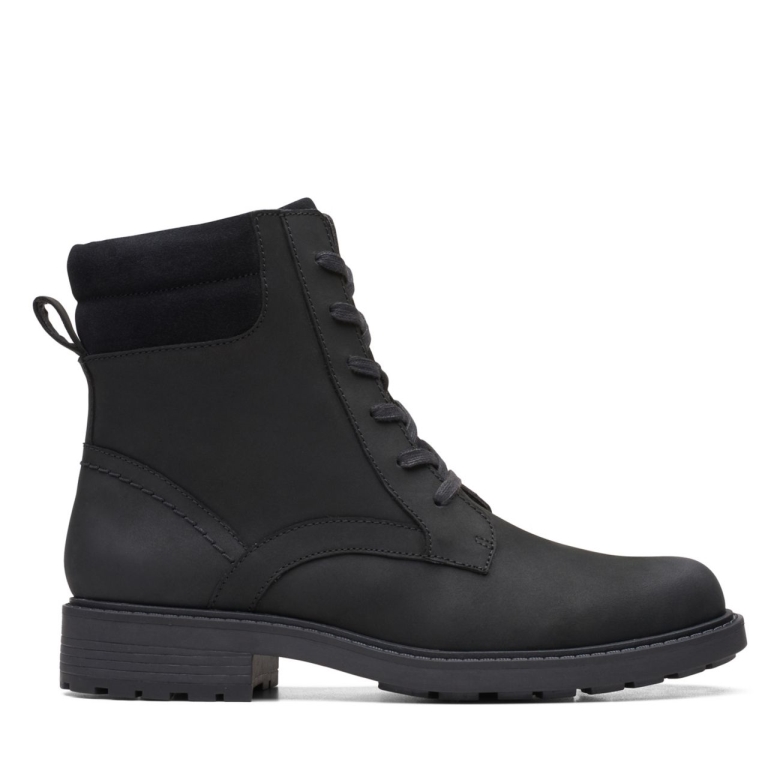 Schwarzes Leder Clarks Orinoco2 Spice Schwarzes Leder