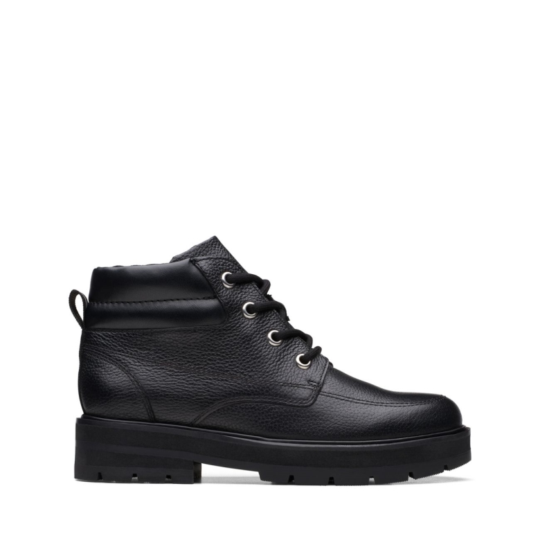 Schwarzes Leder Clarks Prague Zip älteres Schwarzes Leder