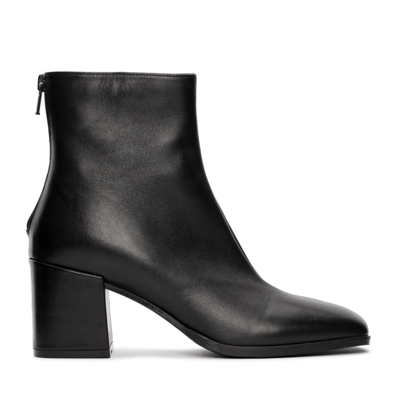 Schwarzes Leder Clarks Seren Reißverschluss Schwarzes Leder