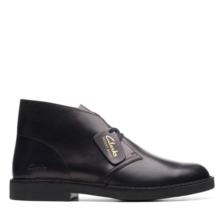 Wüstenstiefel Aus Schwarzem Leder 2 Clarks Aus Schwarzem Leder