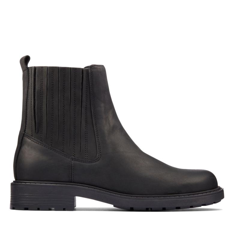 Schwarzes Leder Orinoco2 Mittelschwarzes Leder Clarks