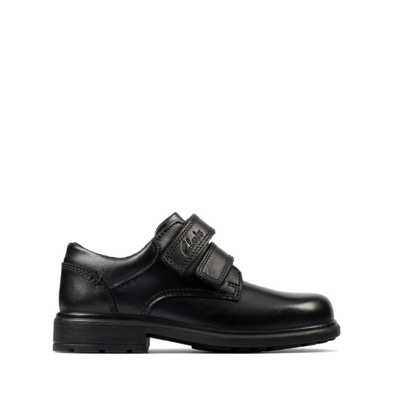 Schwarzes Leder Remi Pace Kleinkind Schwarzes Leder Clarks