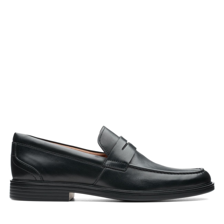 Schwarzes Leder Un Aldric Step Schwarzes Leder Clarks