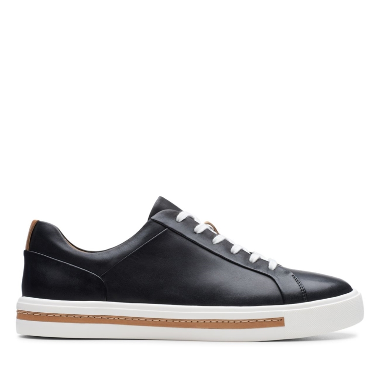 Schwarzes Leder Un Maui Spitze Schwarzes Leder Clarks