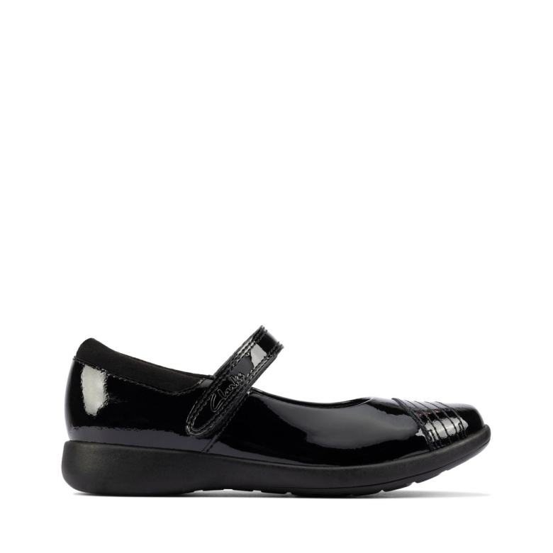 Schwarzer Lack Clarks Etch Beam Kid Schwarzer Lack