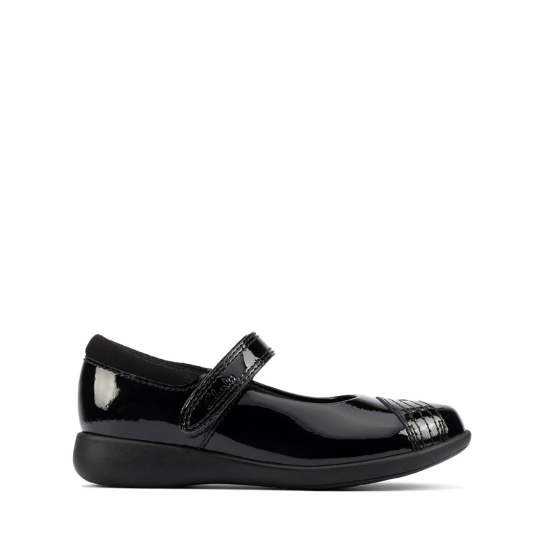 Schwarz Lack Clarks Etch Beam Kleinkind Schwarz Lack