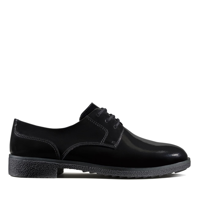 Schwarzes Lackleder Clarks Griff Lane Schwarzes Lackleder