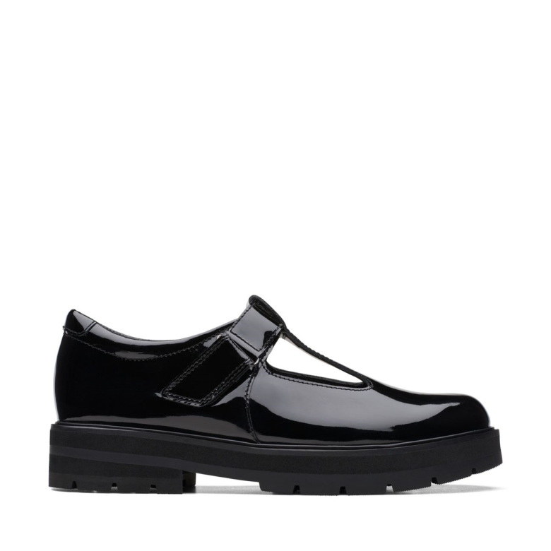 Schwarz Patent Clarks Prague Brill Jugend Schwarz Patent