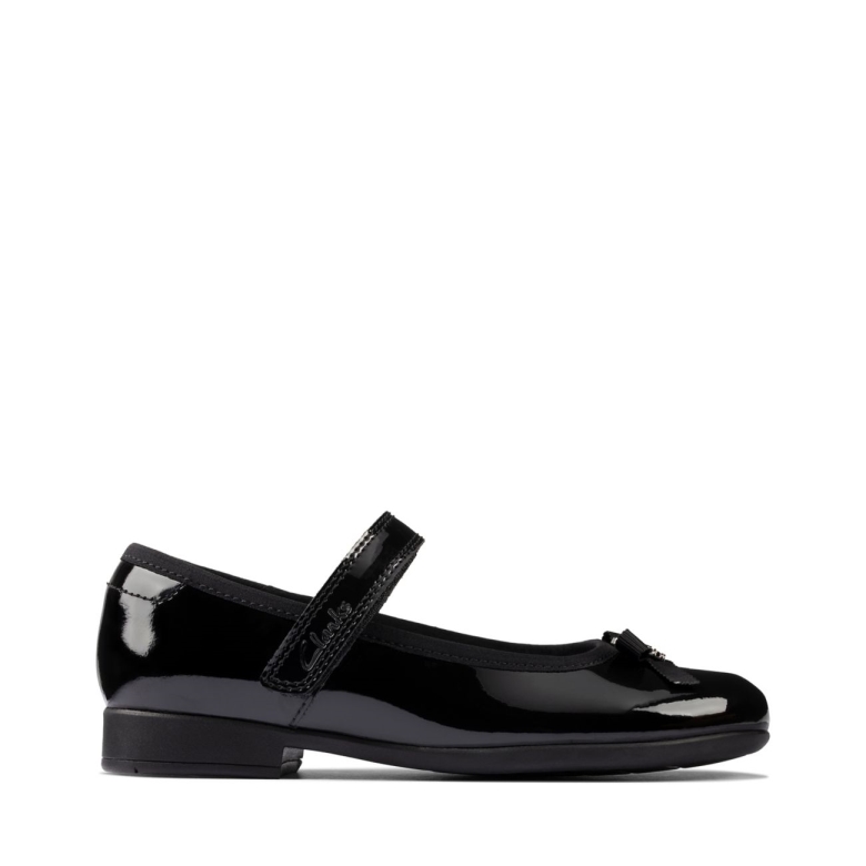 Schwarzes Lackleder Clarks Scala Spark Kid Schwarzes Lackleder