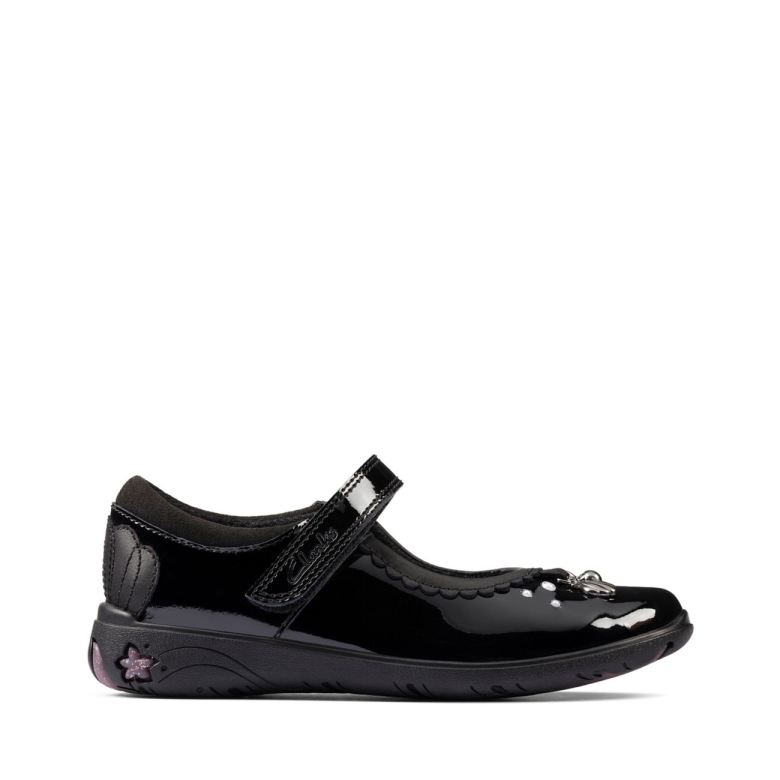 Lack Schwarz Clarks Sea Shimmer Kid Schwarz Lack