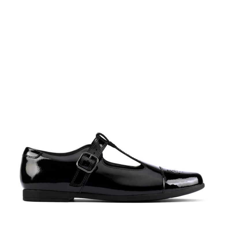Schwarzes Lackleder Scala Spirit Youth Schwarzes Lackleder Clarks