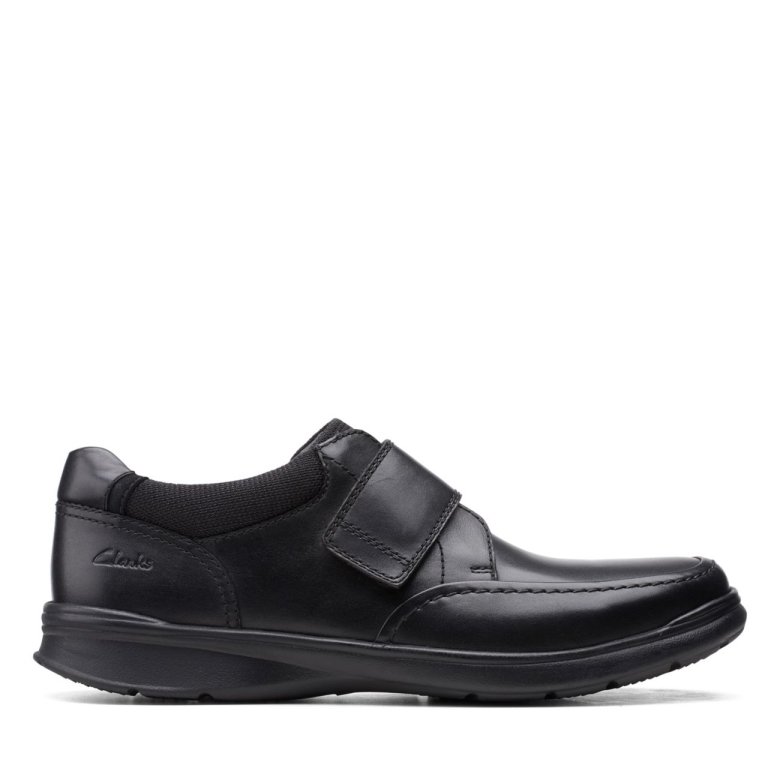 Schwarzes Glattleder Clarks Cotrell Armband Schwarzes Glattleder