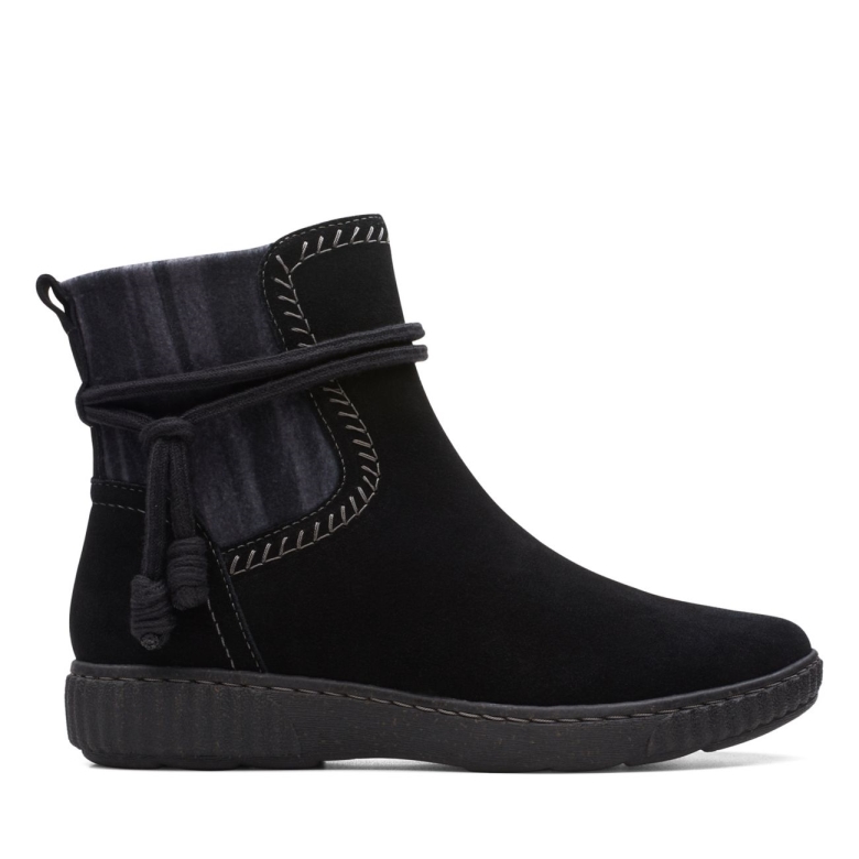 Schwarzes Wildleder Caroline Lily Schwarzes Wildleder Clarks
