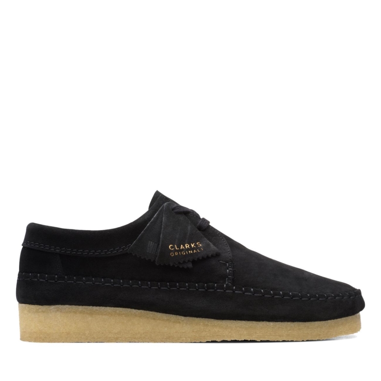 Schwarzes Wildleder Clarks Weaver Schwarzes Wildleder