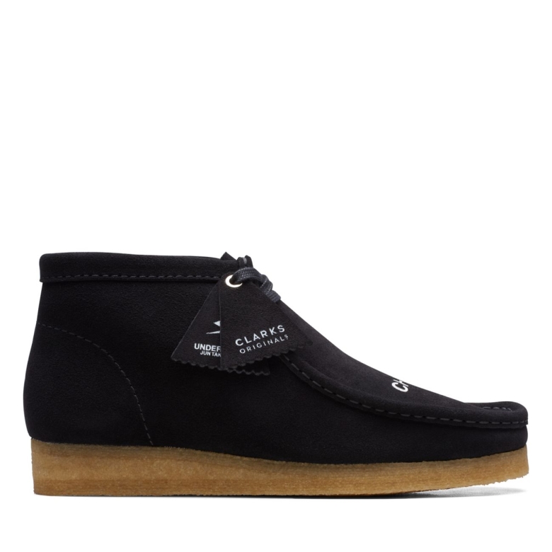 Wallabee-stiefel Aus Schwarzem Wildleder Clarks Aus Schwarzem Wildleder