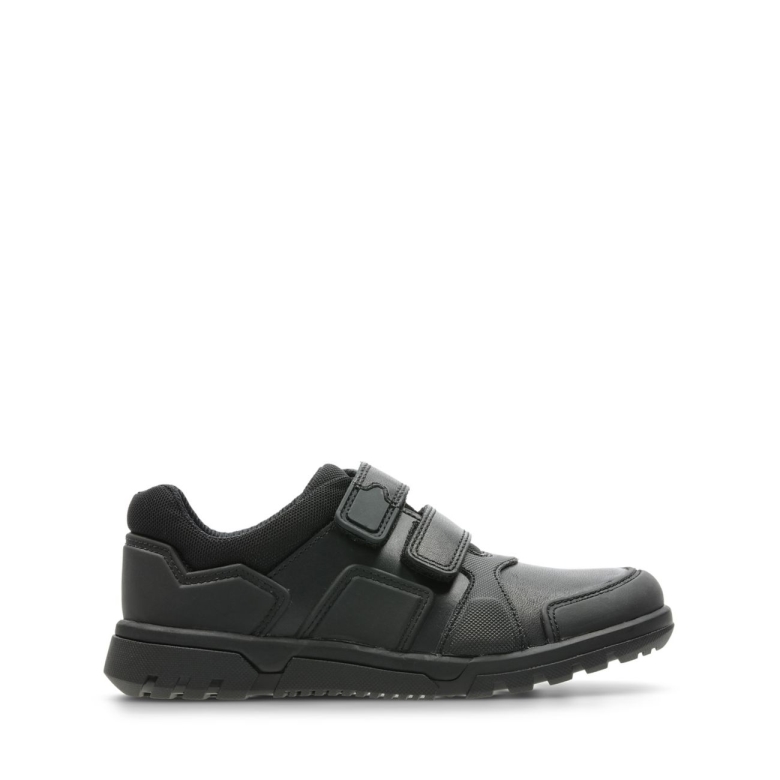 Blake Street Schwarzes Leder Clarks Schwarzes Leder